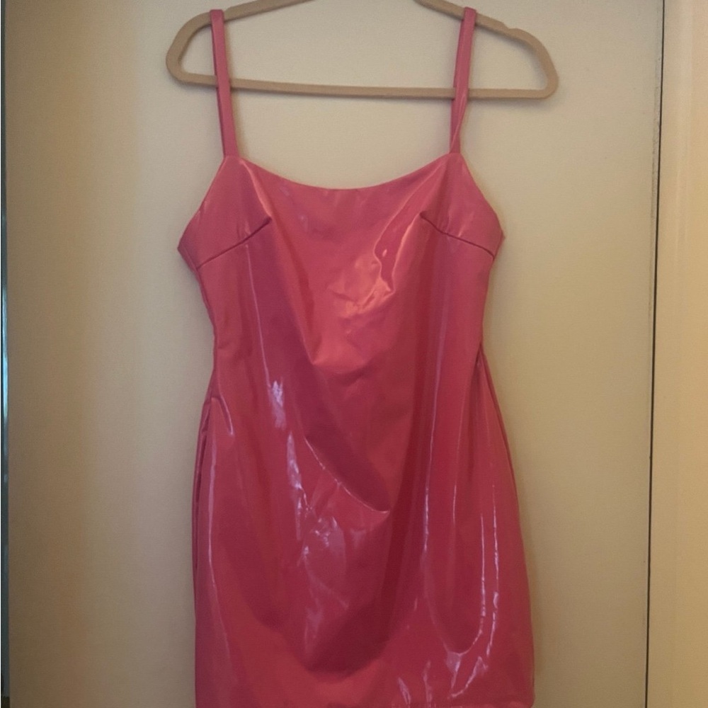 Pink revolve supedown latex dress